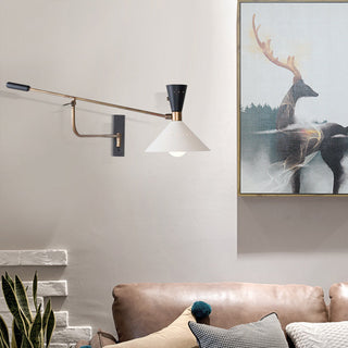 Minimalist cone wall lamp angle — modern metal dimmable sconce