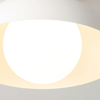 Plafonnier semi-encastré | Luminaire moderne minimaliste en métal et verre pour salon