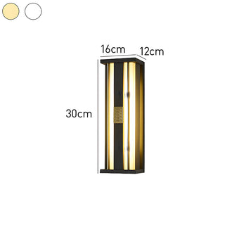 Modern outdoor black LED wall sconce — waterproof garden lamp