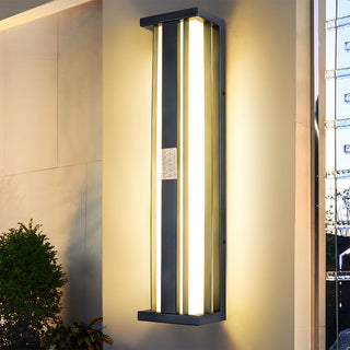 Outdoor garden wall sconce black LED — waterproof modern lamp