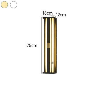 Outdoor LED Wall Light - Modern Black Waterproof Multifunctional Garden Lamp