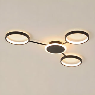 Modern LED Ceiling Light - Multi Head Ceiling Light with Metal Ring Design