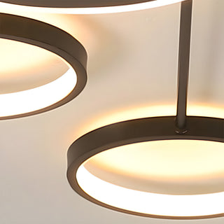 Modern LED Ceiling Light - Multi Head Ceiling Light with Metal Ring Design