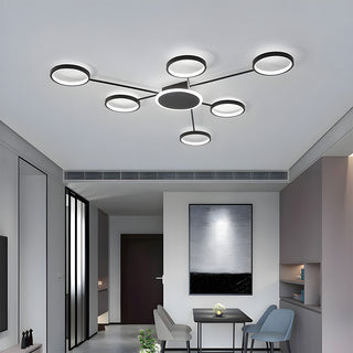 LED metal ring ceiling light multi head – modern