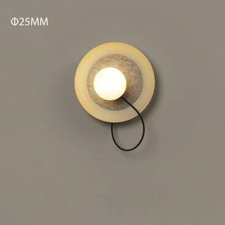 Modern adjustable round wall lamp in bedroom — sconce