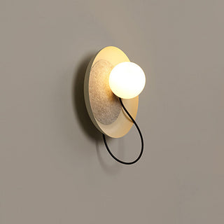 Adjustable direction round wall sconce detail — modern lamp