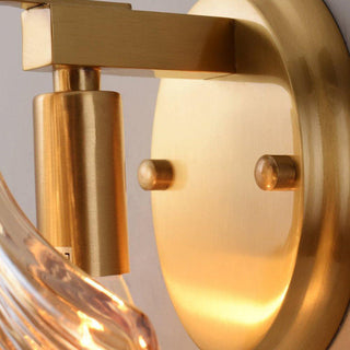 Sea Shell Wall Lamp – Modern Glass Wall Sconce with Amber Lighting for Living Room