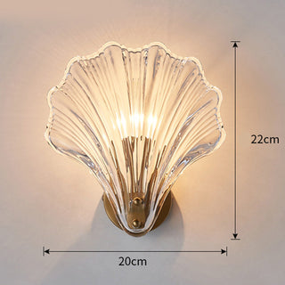 Amber sea shell glass modern wall sconce ambient — lamp