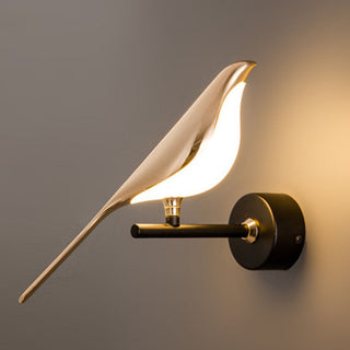 Modern LED bird wall light acrylic — soft glow sconce