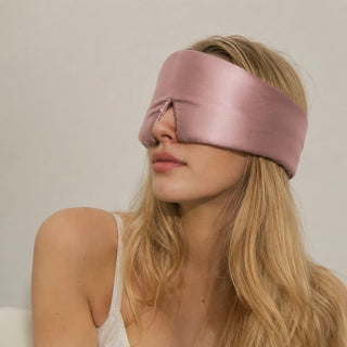 Momme Mulberry Silk Sleep Mask for Eyelash Extensions & Long Lashes