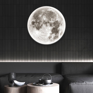Moon light shade flush mount ceiling lamp, modern LED fixture