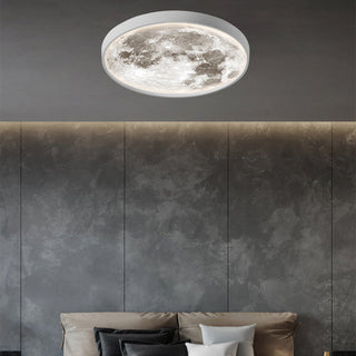 Decorative moon flush mount ceiling lamp, creative bedroom lighting