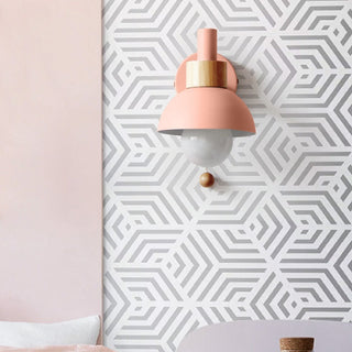 Modern colorful iron bedroom single head wall sconce — lamp