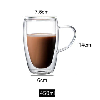 double walled glass tumbler heat resistant durable drinkware lifestyle view