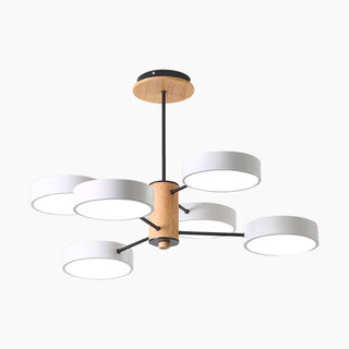 LED Branched Pendant Light - Modern Ceiling Light With Iron Wood Acrylic Fixture