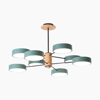 LED Branched Pendant Light - Modern Ceiling Light With Iron Wood Acrylic Fixture