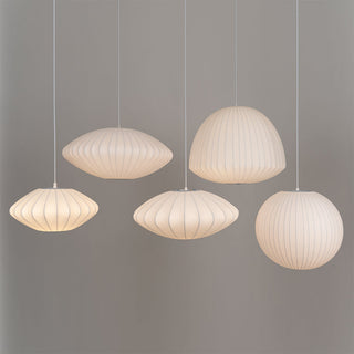 Suspension nordique - Lampe soucoupe lanterne blanche pour éclairage de salon