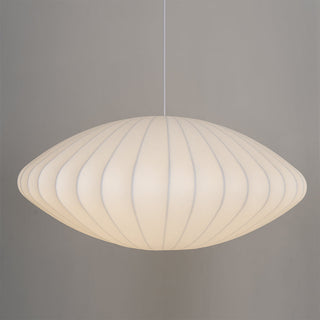 Suspension nordique - Lampe soucoupe lanterne blanche pour éclairage de salon