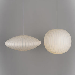 Suspension nordique - Lampe soucoupe lanterne blanche pour éclairage de salon