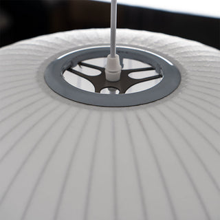 Suspension nordique - Lampe soucoupe lanterne blanche pour éclairage de salon
