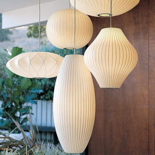 Suspension nordique - Lampe soucoupe lanterne blanche pour éclairage de salon