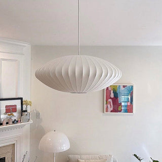 White saucer lantern pendant lamp — Scandinavian style