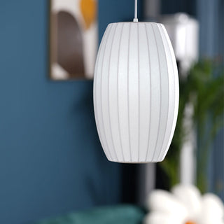 Nordic pendant lamp with white lantern saucer shade