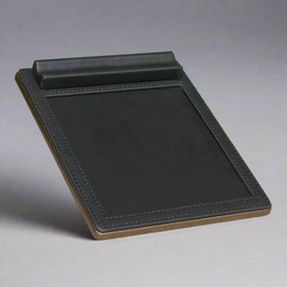 black desk organizer set modern vegan leather rose gold office accessories product view
