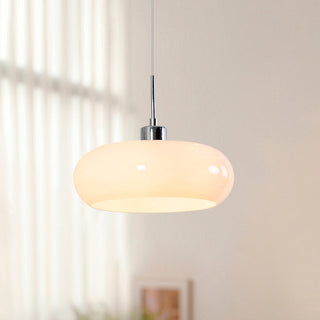Lámpara Colgante Vintage – Lámpara de Techo de Cristal Redonda Bauhaus para Comedor