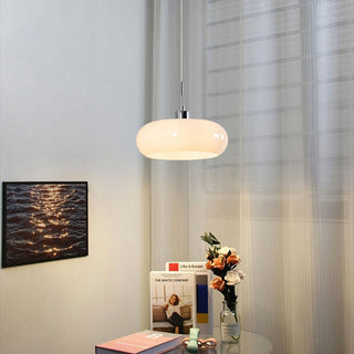 Suspension Vintage – Lampe Suspendue Bauhaus Ronde en Verre pour Salle à Manger