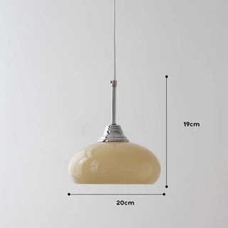 Small iron pendant top view — Nordic Bauhaus glass fixture