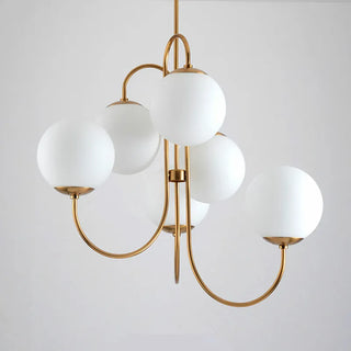 Vintage chandelier large gold metal multi-layered pendant