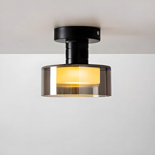 Glass iron frame ceiling light – Nordic LED hallway
