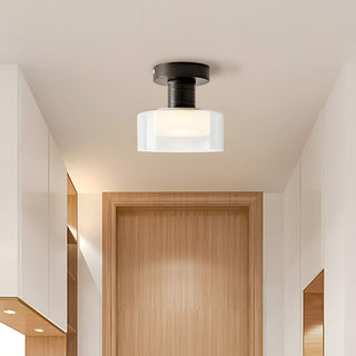 Iron frame glass ceiling lamp Nordic – LED hallway modern