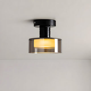 Modern glass hallway ceiling light – Nordic LED iron frame