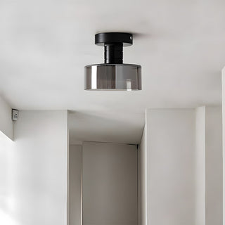 Nordic LED hallway ceiling lamp – modern glass iron frame