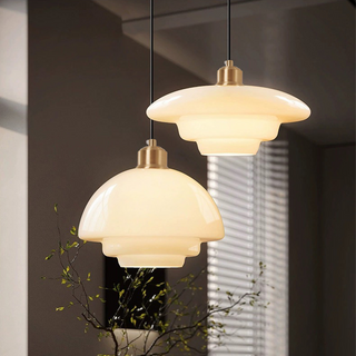 Suspension en verre nordique – Suspension minimaliste avec abat-jour en verre élégant