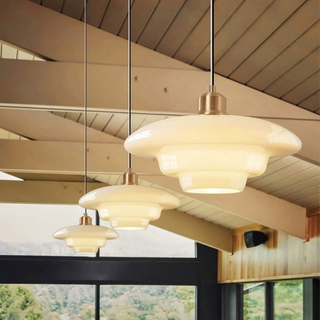 Suspension en verre nordique – Suspension minimaliste avec abat-jour en verre élégant