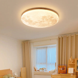 Moon ceiling fixture with soft LED glow, round modern design
