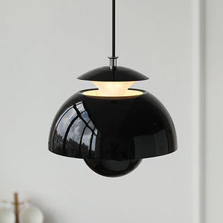 Pendant with mushroom-shaped shade — Nordic interior