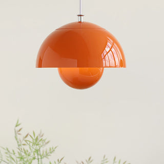 Nordic pendant with mushroom cap design and warm glow