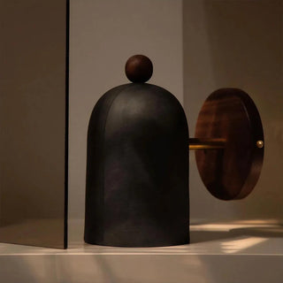 Ball walnut frame modern Nordic wall sconce — lamp