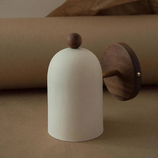 Modern Nordic walnut ball wall sconce — frame fixture