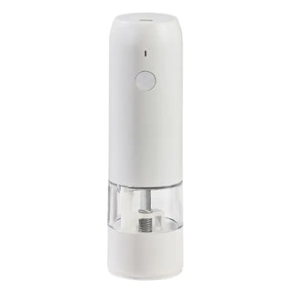 electric salt grinder adjustable pepper mill led light usb rechargeable front view