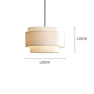 Linen fabric pendant — elegant textile ceiling fixture