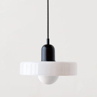Modern LED kitchen island lamp with small glass pendant