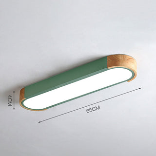 Modern Ceiling Light - Minimalist Hallway Ceiling Fixture With Wood & Metal Lamp