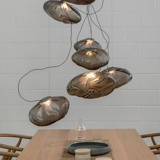 Glass Pendant Light - Cloud Shape Indoor Decorative Ceiling Lamp With Soft Glow