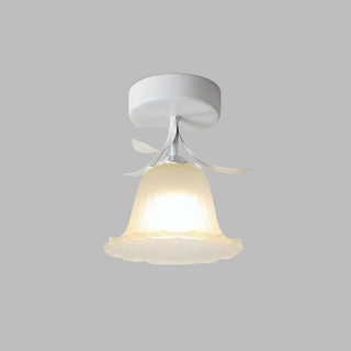 Creative flower ceiling fixture, mini iron glass lamp