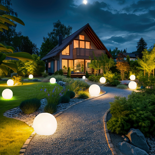 Rechargeable Solar Garden Lamp – Portable Color Changing LED Sphere Light IP65